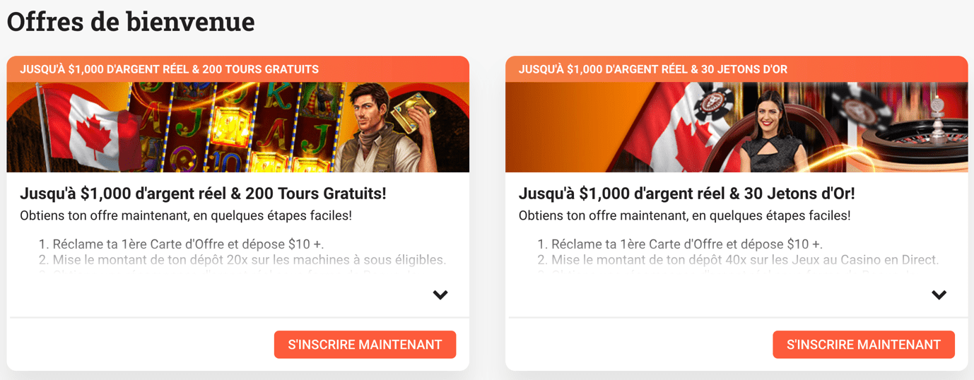 Info sur les bonus leovegas